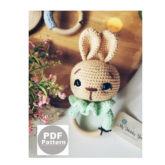 Crochet Bunny Rattle Amigurumi Pattern (PDF Pattern)