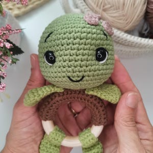 Crochet turtle rattle pattern | Make your own baby toy under 3 hours | Easy crochet pattern | Do it yourself baby shower gift toy