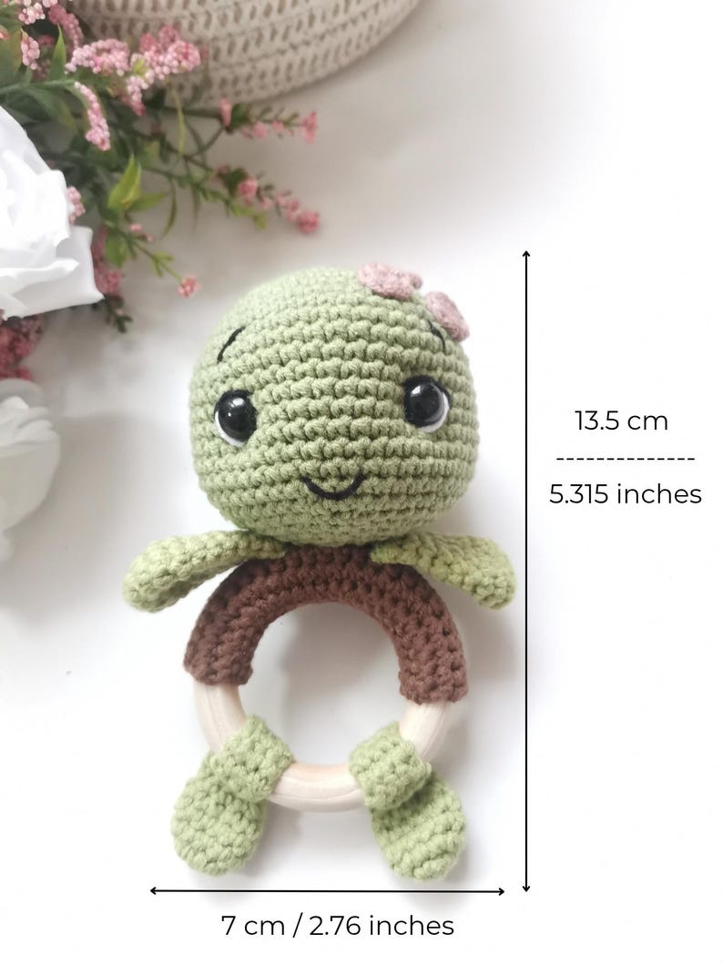 Crochet turtle rattle pattern | Make your own baby rattle | Easy crochet pattern | Crochet turtle | Amigurumi baby rattle pattern