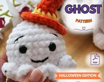 Crochet Halloween ghost pattern | Easy amigurumi pattern | Beginner friendly crochet tutorial | Spooky ghost toy