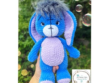 Crochet donkey plush toy | Cartoon inspired toy| Personalized stuffed animal | Stuffed Plushie Toy