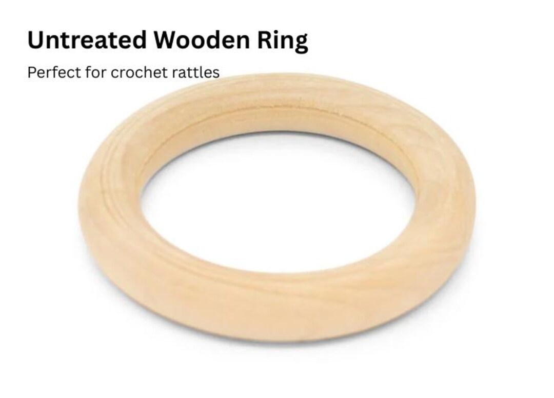 Wooden Rings Rattle Wooden Rings for Crochet Rattles | 60 Mm Diamater Untreated Wooden ...