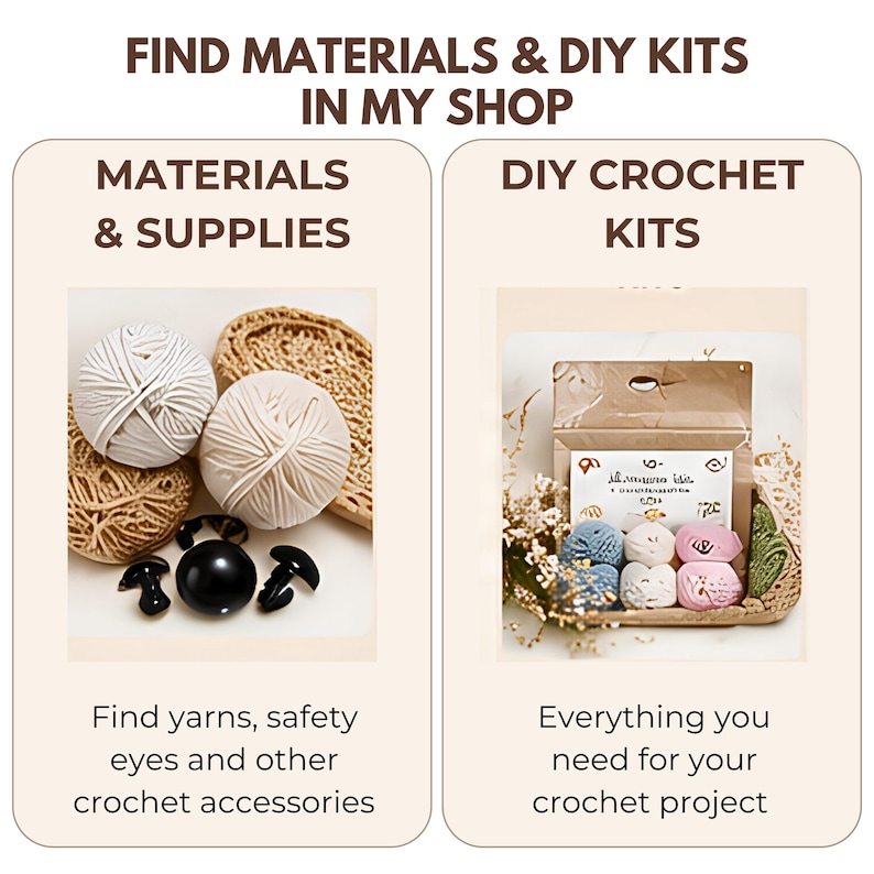 Yarn and safety eyes for Crochet Rattle toys, supply materials for crochet rattle, DIY kit for Crochet Baby rattle toy
