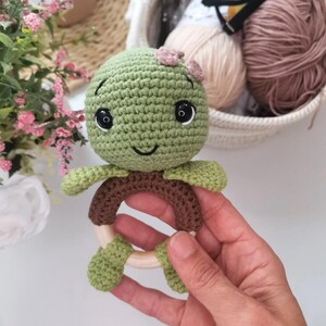 Crochet turtle rattle pattern | Make your own baby rattle | Easy crochet pattern | Crochet turtle | Amigurumi baby rattle pattern