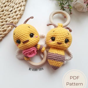 Make your own baby bee toy | Easy crochet pattern | Fast market item | Crochet bee toy | DIY baby gift toy | Crochet bee rattle pattern