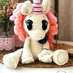 Einhorn Stofftier, Regenbogen Einhorn, Kuscheltier, Kuscheltier, Kuscheltier, Kuscheltier, Kuscheltier, Gestricktes Einhorn, Geschenk zum 1