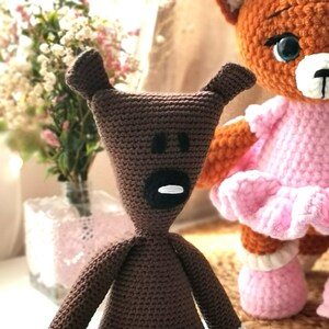 Crochet Teddy Bear, Personalized Crochet Bear, Cotton Knitted Toy, Teddy bear Gift Toy,Teddy Knitted Bear toy