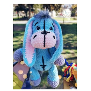 Plush donkey toy | Knit doll | Personalzied gift for kids | Stuffed animal toy | Soft toy gift | Cute donkey plush toy | Crochet animal gift