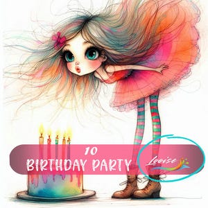 Quirky Birthday Cards-Shabby Chic Baby Girl,Sublimation Designs,Junk Journal Ephemera,Printable Stickers,Handmade Cards Kit,Digital Products