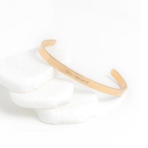 Inspirational Cuff Bracelet: Hand Stamped Affirmation Jewelry