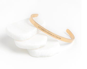Aut Viam Inveniam Aut Faciam Armband Lateinisches Zitat Manschettenarmband ich werde entweder einen Weg finden oder einen machen