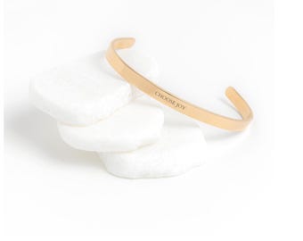 Choose Joy Bracelet Inspirational Quote Cuff Bracelet
