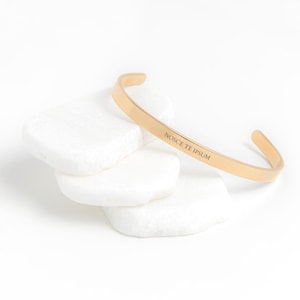 Nosce Te Ipsum Latin Quote Bracelet Know Thyself Cuff