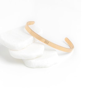 Angel Number 222 Cuff Bracelet 222 Angel Number Bracelet Lucky Number Bracelet