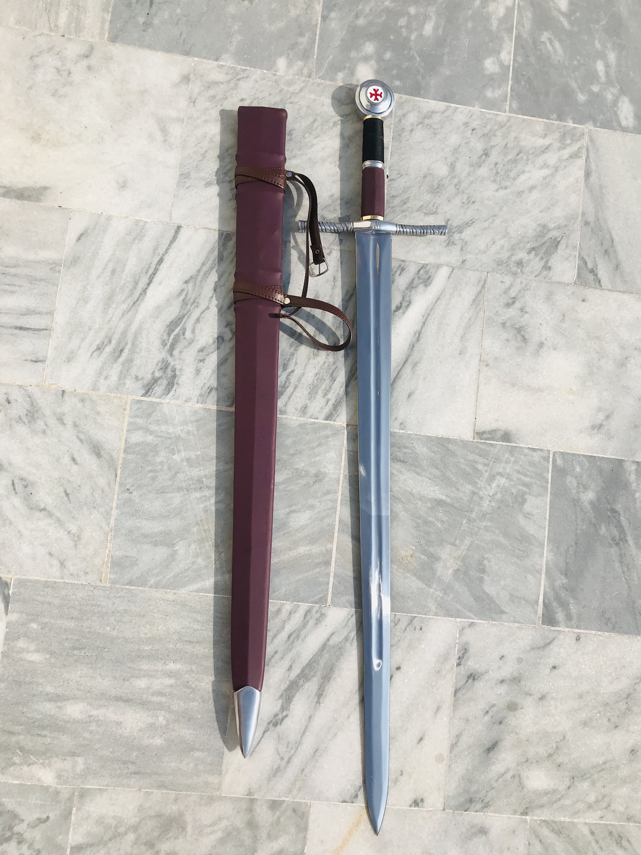 Custom Viking Templar Knight Arming Medieval Sword Etsy