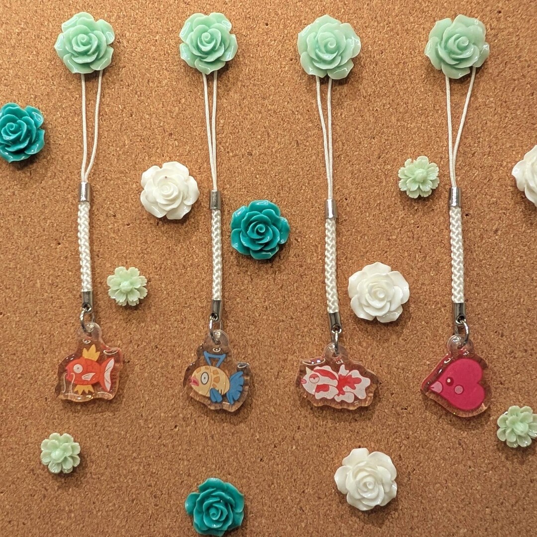 Magikarp Fishmark Poké-fish Charm: Magikarp, Feebas, Luvdisc, Goldeen - Etsy