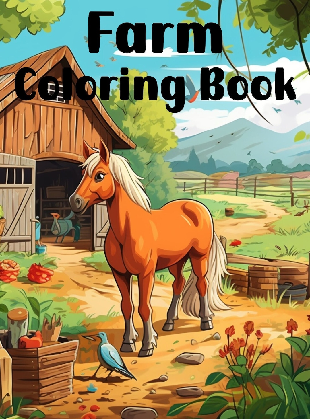 Farm Coloring Book Kids Coloring Book Kids Party Favors - Etsy