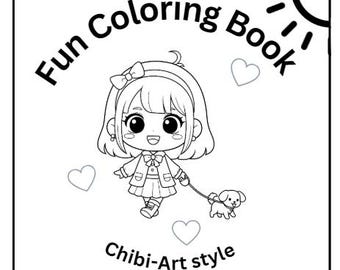 Libro para colorear estilo chibi