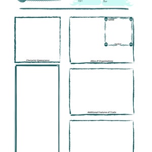 Ultimate D&amp;D Character Sheets Bundle Printable RPG Templates Teal ...