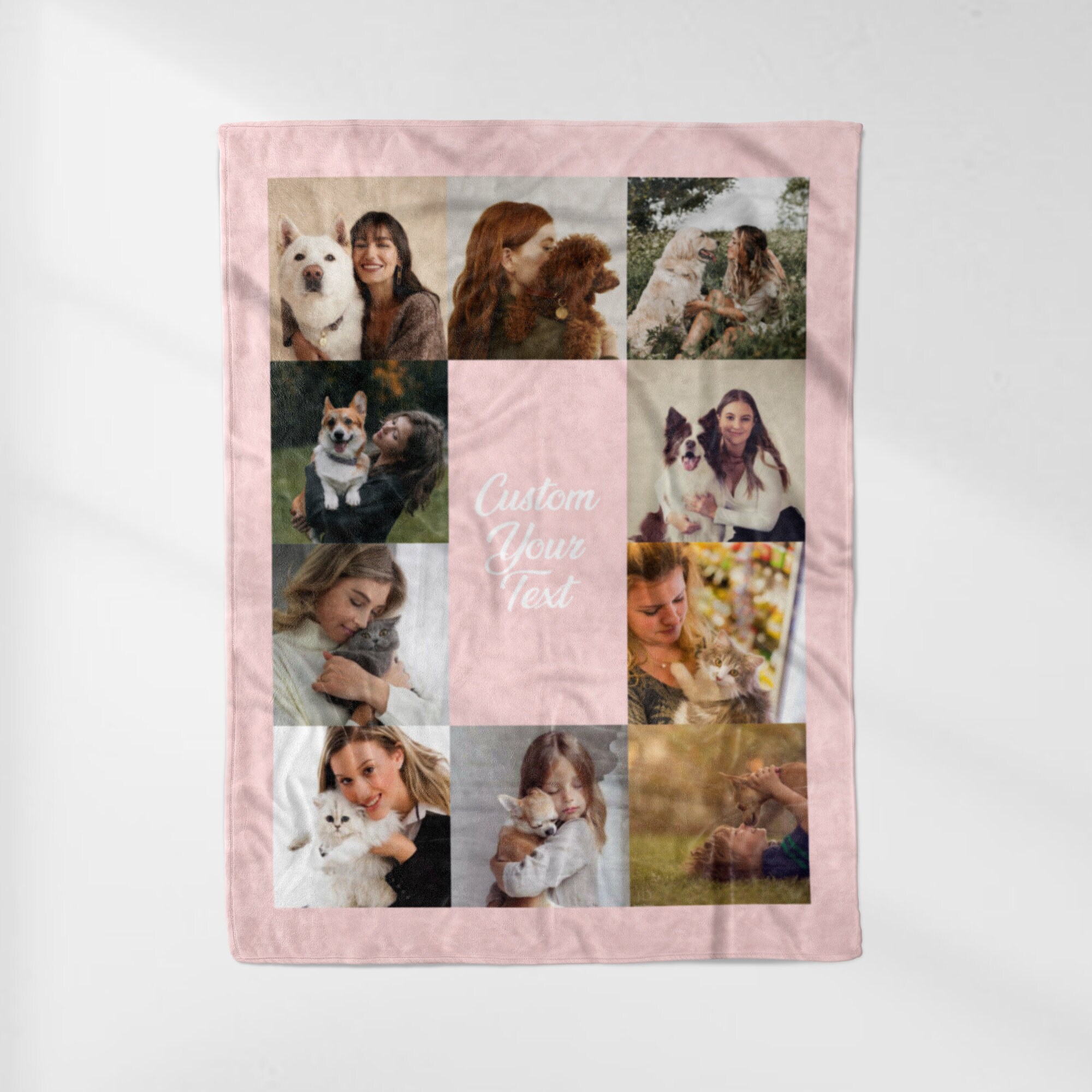 Custom Photo Collage Blanket, Personalized Blanket with Picture sold by
