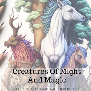 Creatures Of Might And Magic: Legendary Creatures Of Folklore And Mythology Coloring eBook DIY Printable Coloring Pages Instant Download