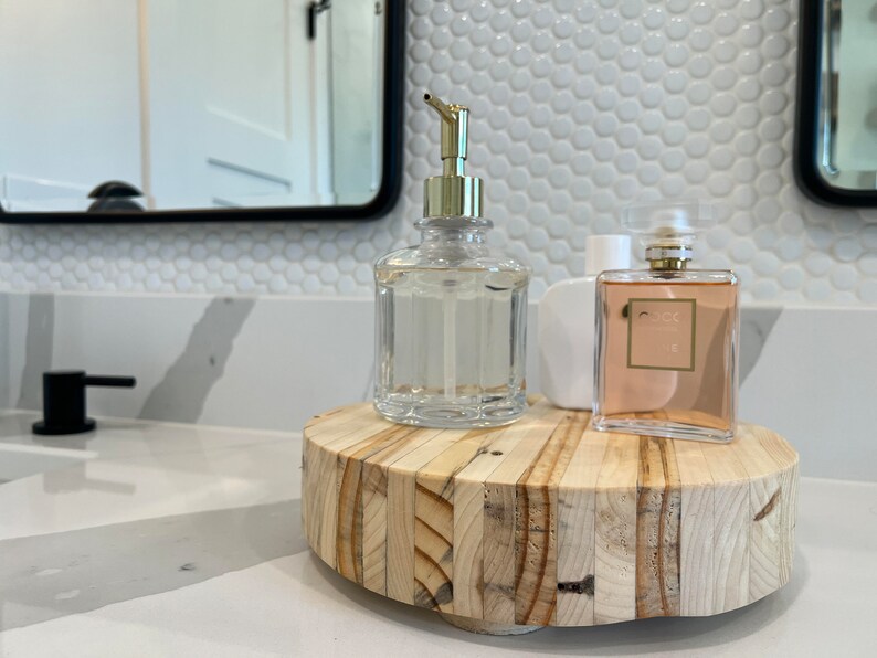 Round Wood Riser Wood Stand Plant Stand Candle Holder Etsy