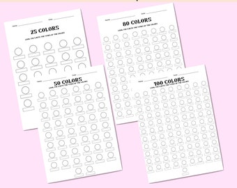 Printable Color Swatch, Color Swatch Chart, Color Swatch Template, DIY Color Swatch Marker ...