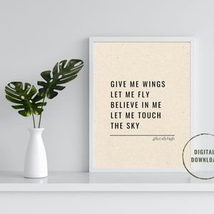 Typography Wall Art Set of 5 Wall Art Calligraphy Print Digital Download Inspirational Quote Gift Art Wall Decor Art Print Home Decor Poster