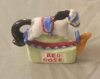 Red Rose Tea Pots figurines porcelain