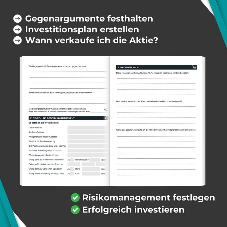 Das Aktienjournal: Finanzielle Ziele setzen, kluge Strategien entwickeln, Risiken managen und erfolgreich investieren. Börse / Aktien Bild 8