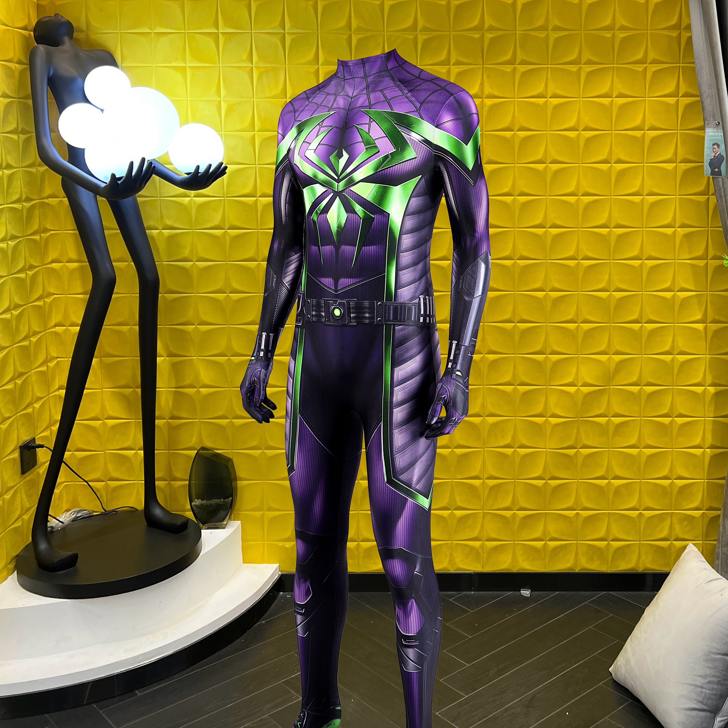 Spider Man Miles Purple Reign Suit Purple Reign Cosplay Costume - Etsy