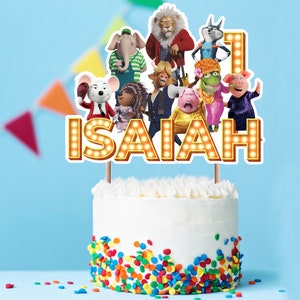 Personalized Sing 2 Cake Topper, Sing 2 Party Supplies -Digital File