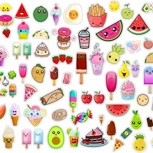 Perfect Match Kawaii Clipart Set Cute Food Clip Art Friendship 