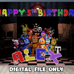Five Nights at Freddy's 4 Birthday Party Banner 7ft, Birthday Party Su –  Party Mania USA