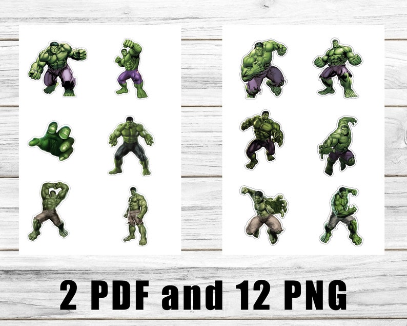 Instant Download Hulk Cake Topper Hulk Party Supplies Hulk - Etsy