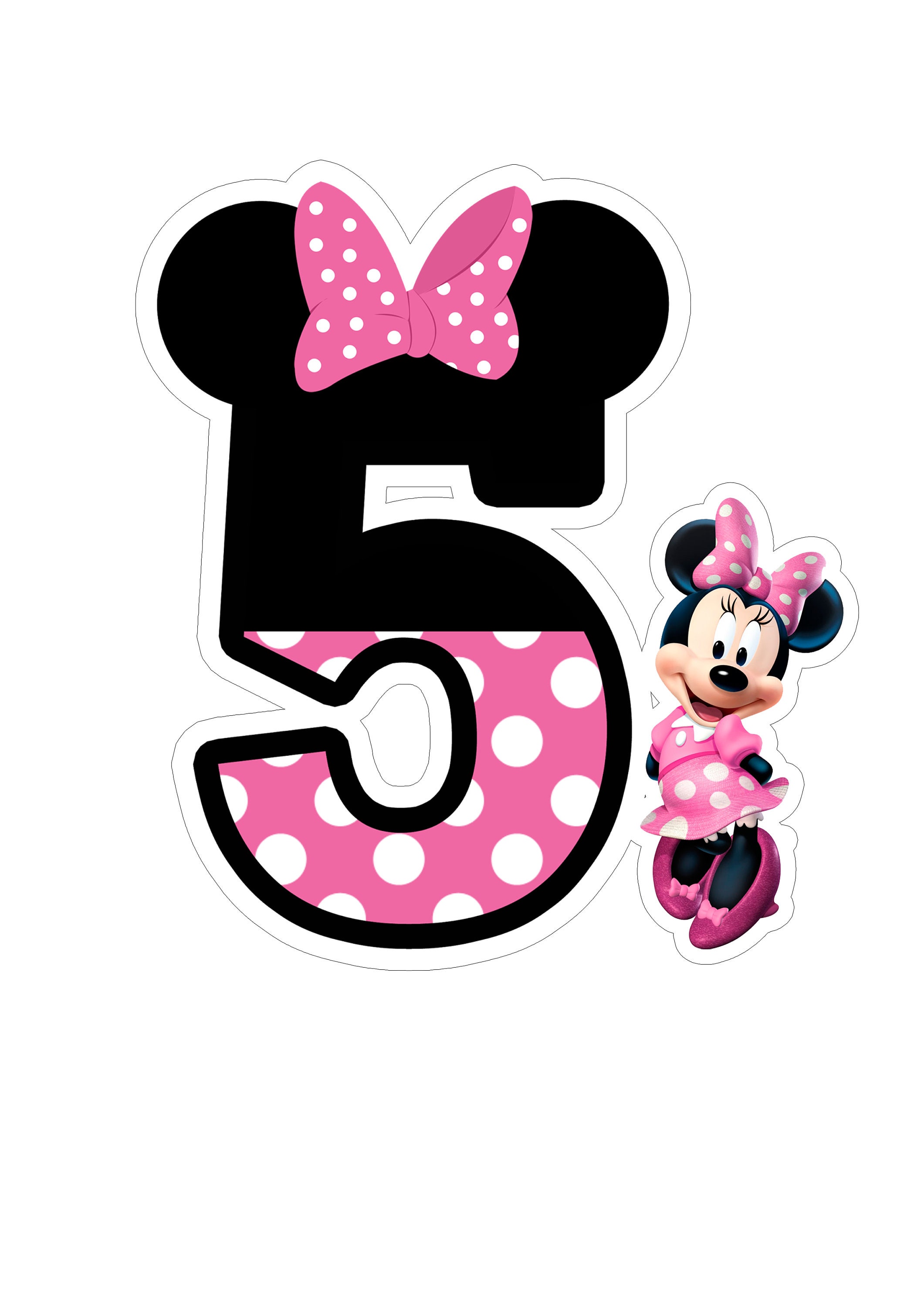 Printable Minnie Mouse Cake Topper Minnie Mouse Party - Etsy Australia