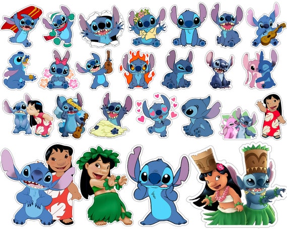 Instant Download Lilo and Stitch Cake Topper, Lilo and Stitch Party Supplies,  Lilo and Stitch Clipart and PNG, Digital File Only 
