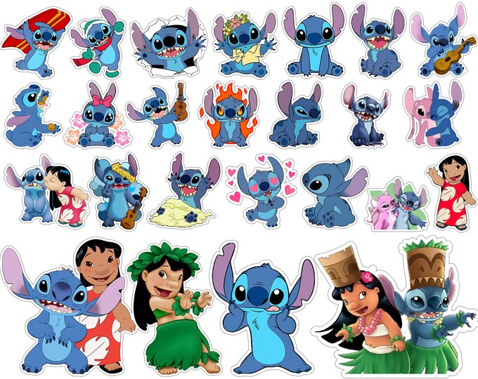 Printable Lilo and Stitch Party Cupcakes Toppers, Stitch Party Cupcakes ...