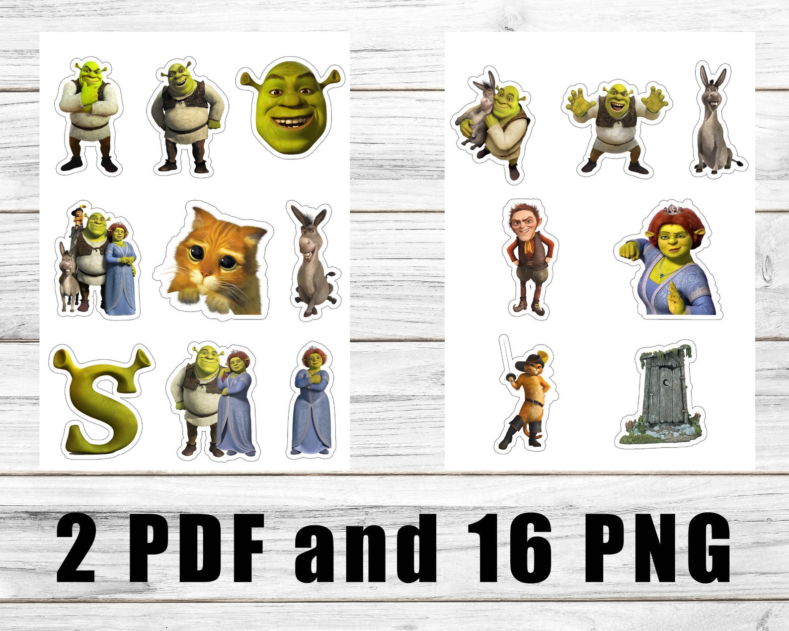 Instant Download Shrek Cake Topper Shrek Party Supplies Etsy Australia