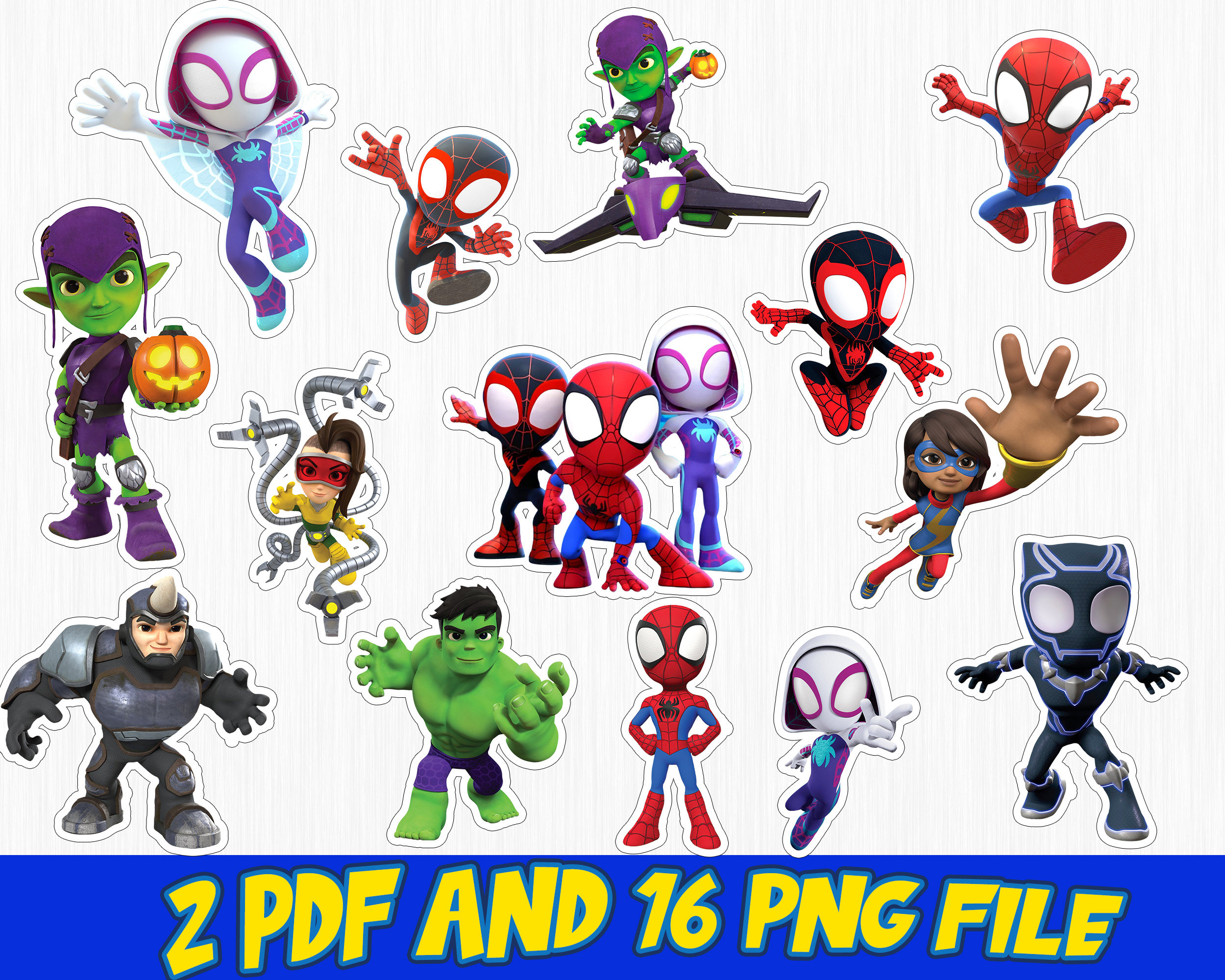 Spidey and His Amazing Friends Birthday PNG, JPG. Instant download files  for Design, Photography, Printing, or more