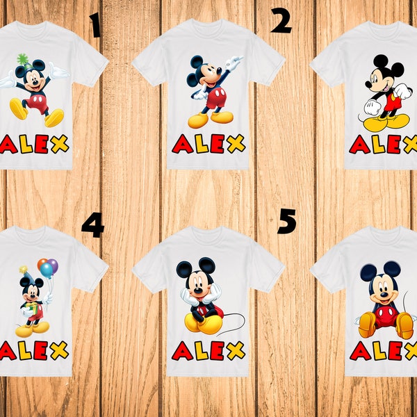 Personalized Birthday T-Shirt Logo Printing, Mickey Mouse T-Shirt Design Printing ---Digital File Only---