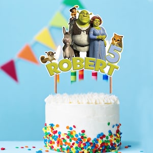 Personalized Shrek Cake Topper, Shrek Party Supplies -Digital File