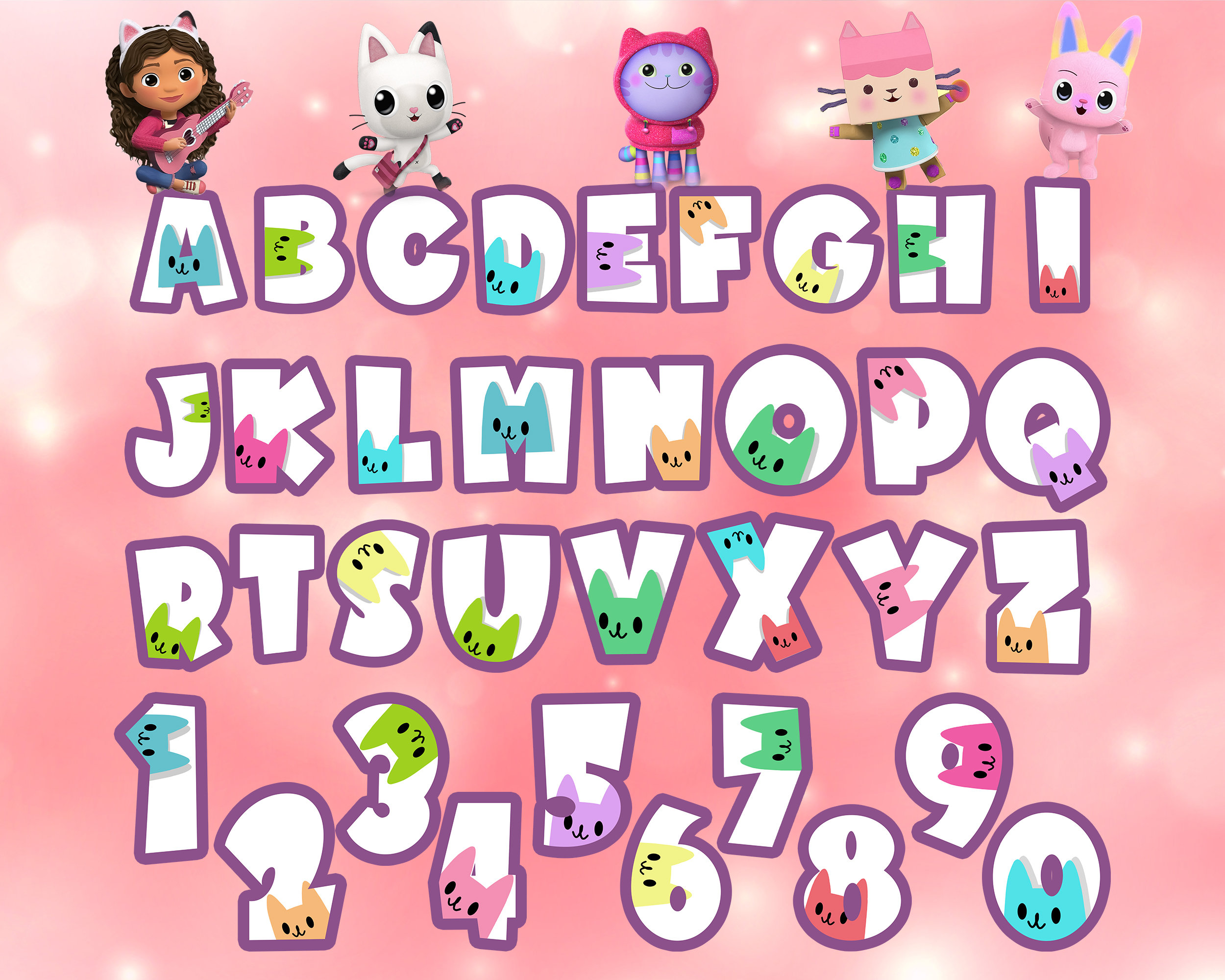 Instant Download Alphabet Ve Numbers Clipart and PNG Party Etsy Ireland
