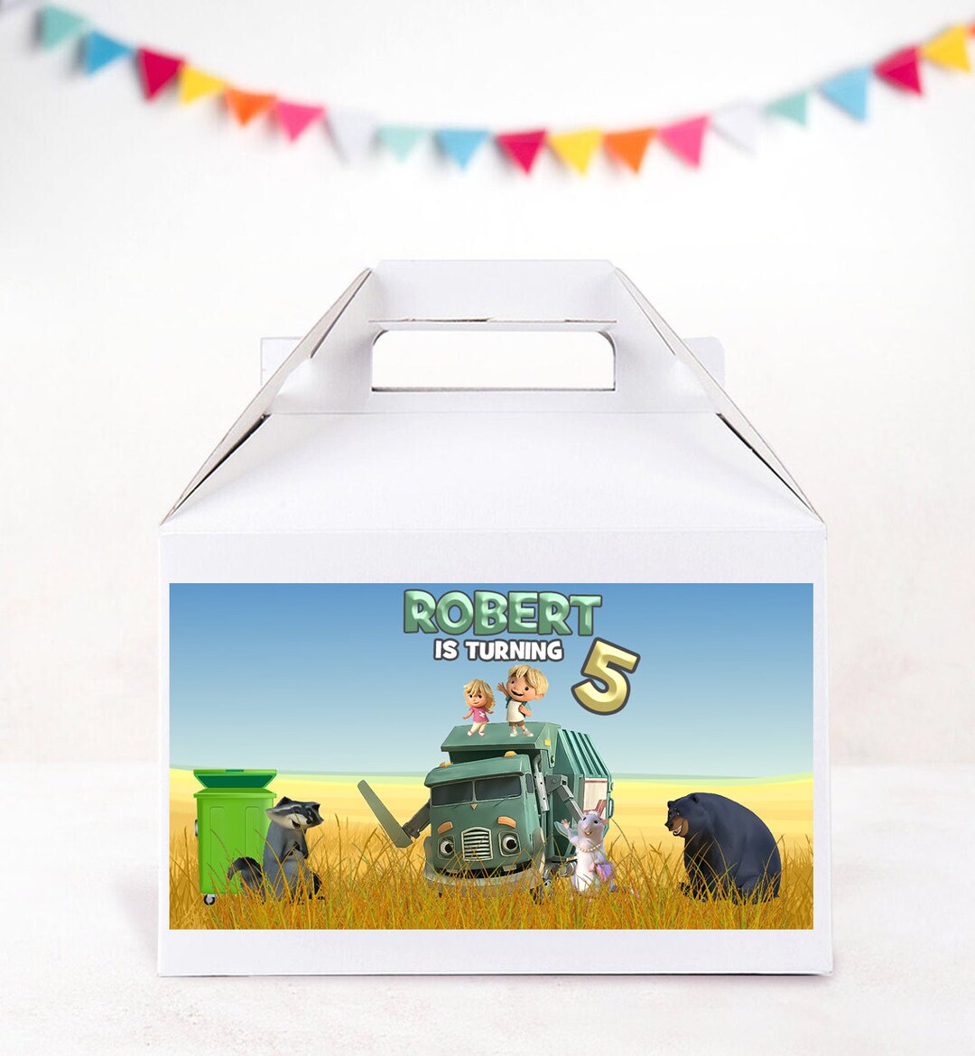 Trash Truck Personalized Gift Box Labels Trash Truck Etsy