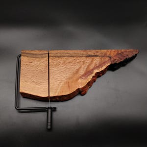 Live Edge Oak Cheese Slicer: Rustic Charcuterie Board Accessory