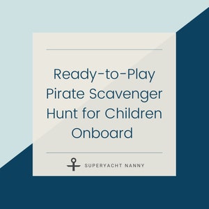 Superyacht Ready-To-Play Piraten-Schnitzeljagd auf einer kleinen Yacht für Kinder