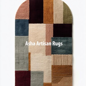Handmade Wool Area Rug 6x8: Soft Colorful Irregular Carpet