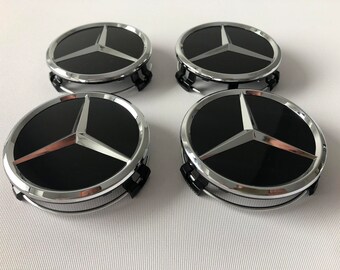 Mercedes benz black center caps online