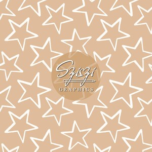 Boho Stars Seamless Pattern Simple Star Seamless Gender Neutral Seamless Pattern Coordinate Seamless File Kids Seamless Earthy Tones, Sand
