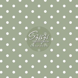 May include: A green background with a white polka dot pattern. The center of the image features a white circle with the text "Sziszzi Graphics" and a pencil icon.